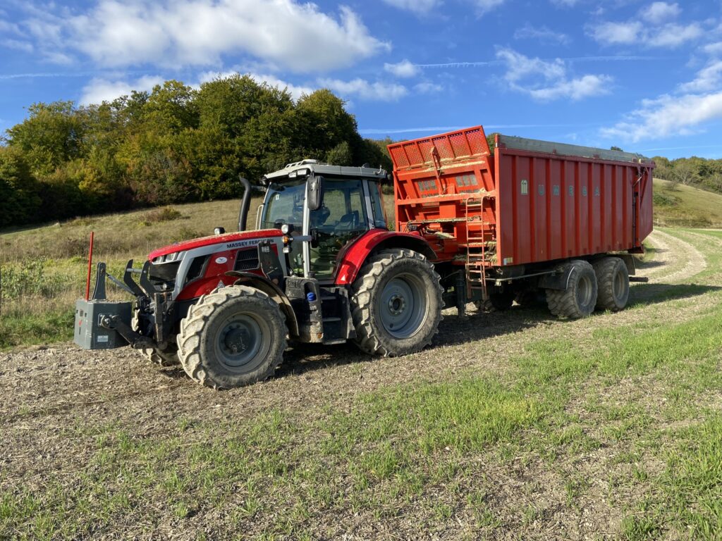 Massey Ferguson 6s with Silage Trailer